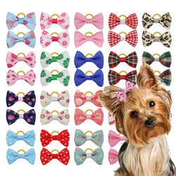 10/20/30 pcs Cat Dog Hair Bows With Rubber Bands  Grooming Hair Bows Mix Colors Decorate Small Dog Accessories Pet Headwear