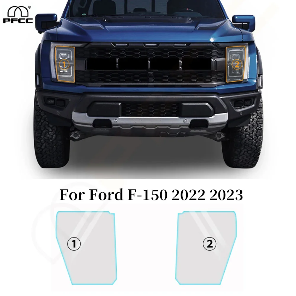 

For Ford F-150 2022 2023 Car Headlight Rearview Paint Protection Film Pre-cut PPF Bra Anti-Scratch Clear Kit Resistant Cover