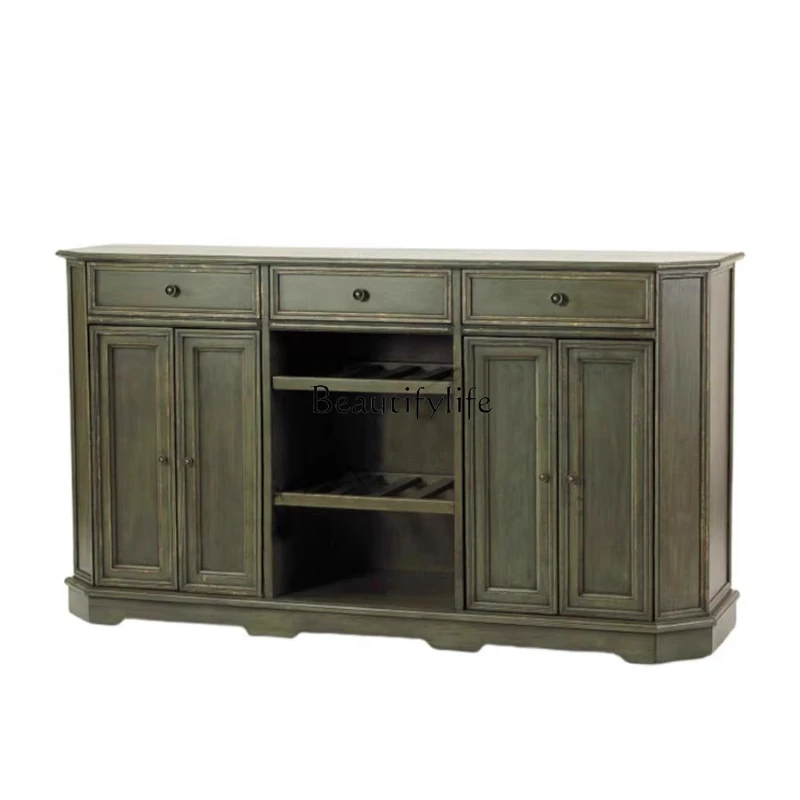 

American neoclassical simple modern solid wood porch cabinet French locker