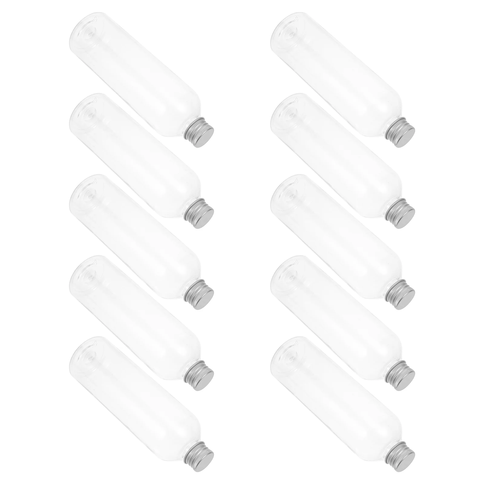 10 Pcs Bottle Drink Multi-function Plastic Container Portable Clear Bottles Transparent