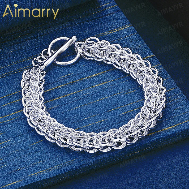 925 Sterling Silver Heavy-duty Multi-layer Woven Bracelet for Women's Parties Banquets Weddings High-quality Fashion Jewelry