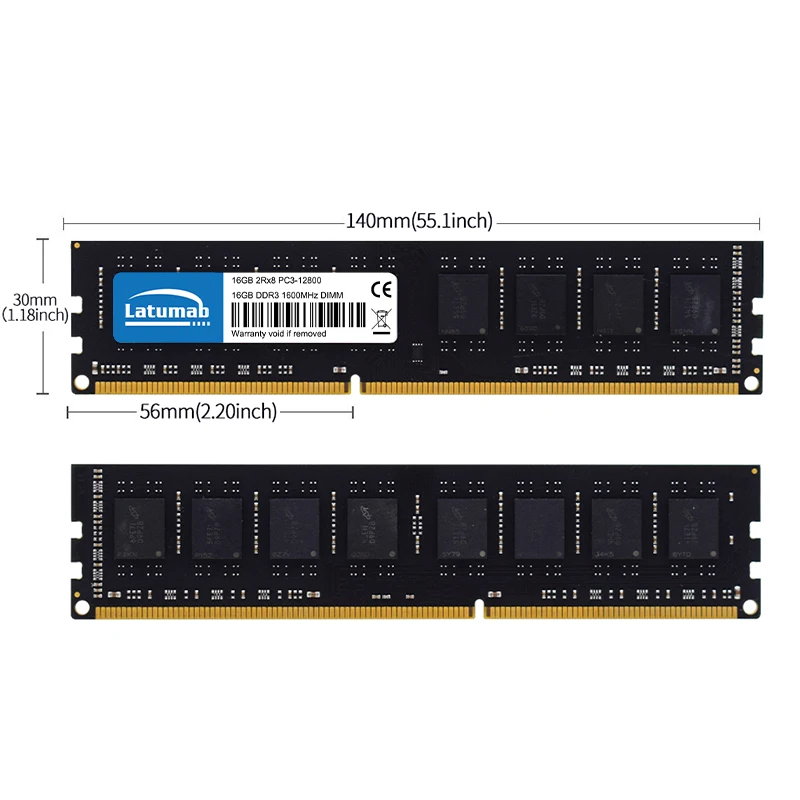 Imagem -03 - Memória do Latumab-ram Ddr3 16gb 1600mhz Pc312800 para o Cpu do Amd 240pin 1.5v Módulo do pc