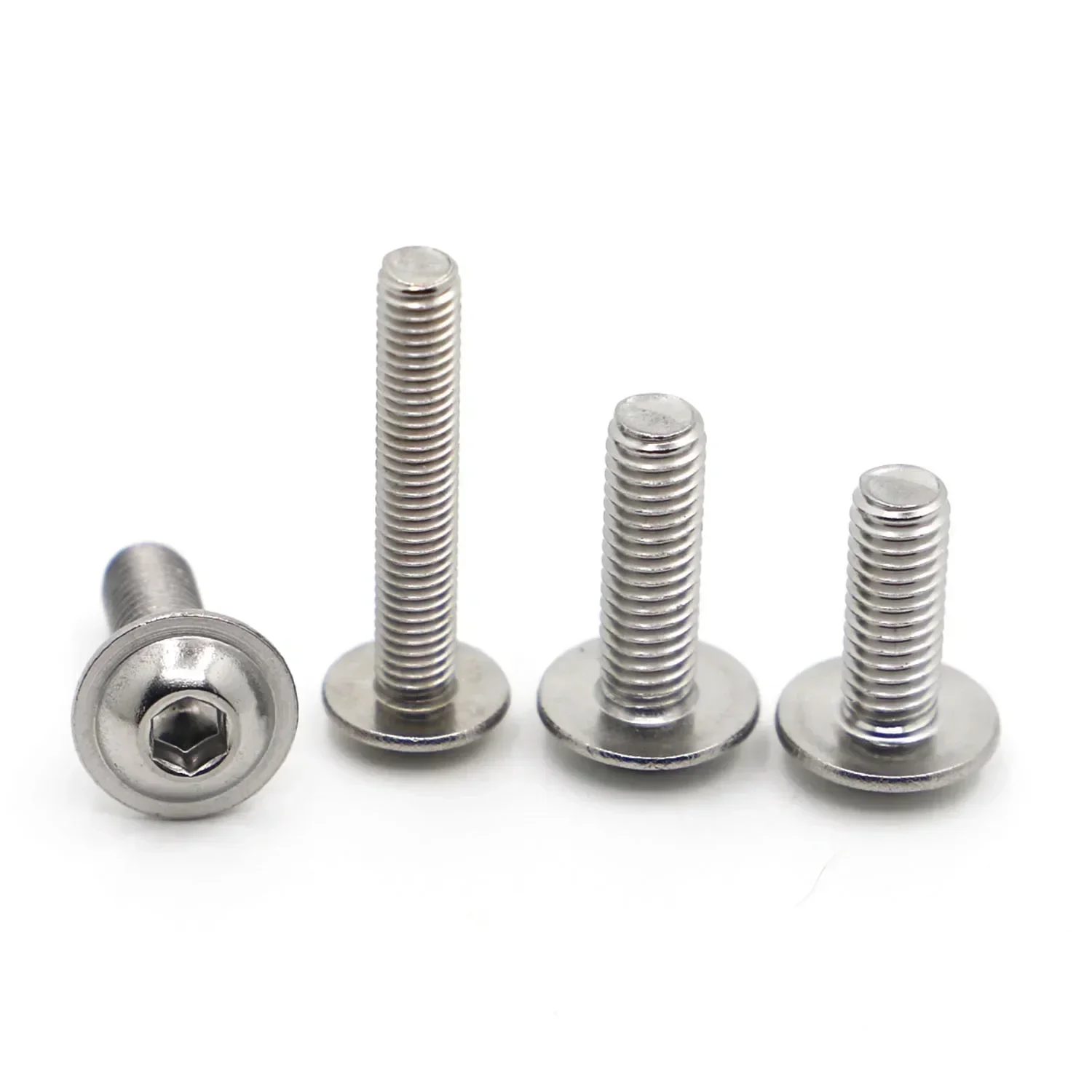 M2 M2.5 M3 M4 M5 M6 M8 304 Stainless Steel ISO7380.2 Hex Socket Round Button Flange Head With Washer Collar Screws Bolts