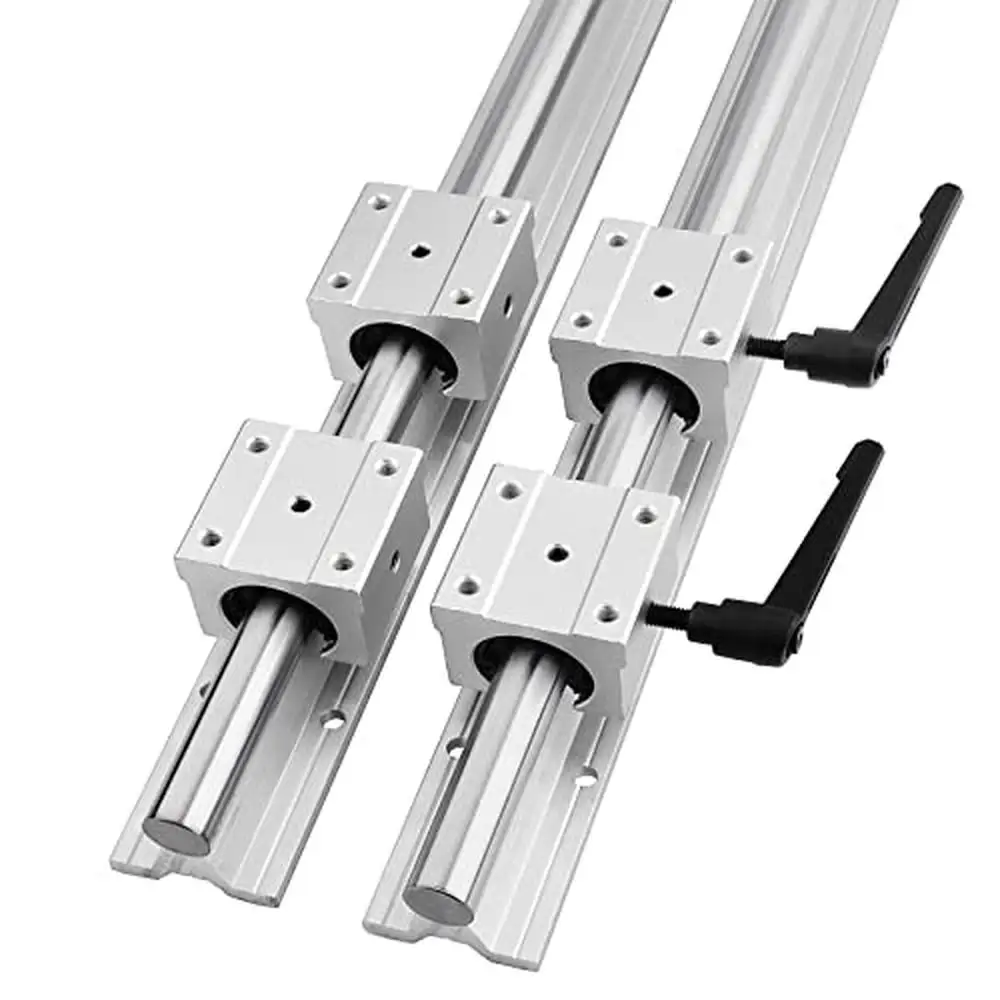 Linear Motion Bearing Block Set with SBR12-1000mm Rail and SBR12UU Bearing Blocks CNC Guide Rail