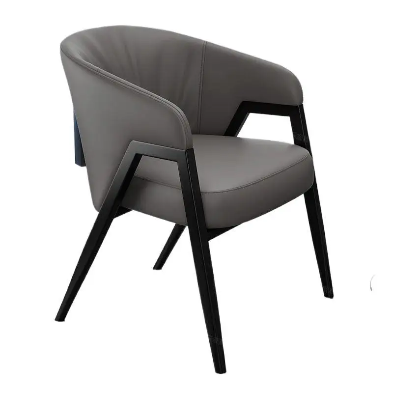 

New dining chair furniture Home hotel restaurant Italian casual cafe chair with rock slab small round table