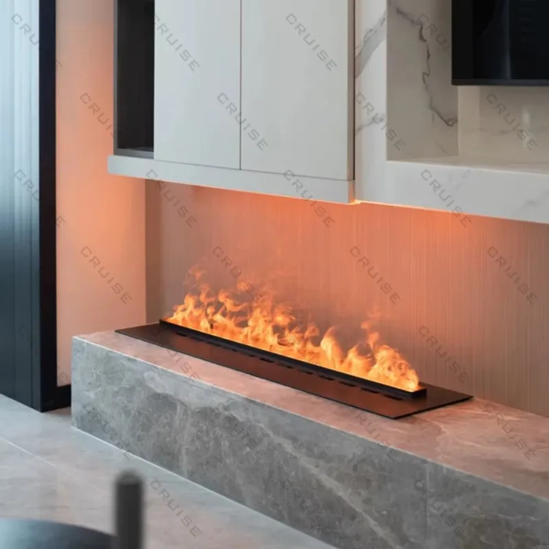 CRUISE OEM/ODM Mute Intelligent Voice Control 2600mm 3d Atomizing Fireplace For Home Indoor Prefab Houses Decoration