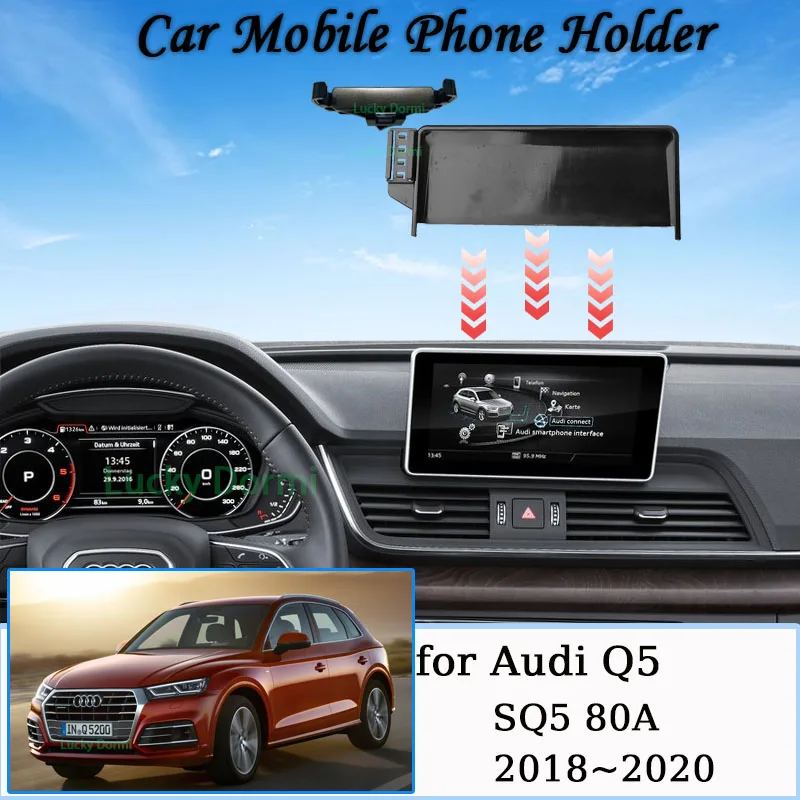 

For Audi Q5 SQ5 2018 2019 2020 New Magnetic MagSafe Screen Car Mobile Phone Holder GPS Bracket Gravity Stand Auto Accessories