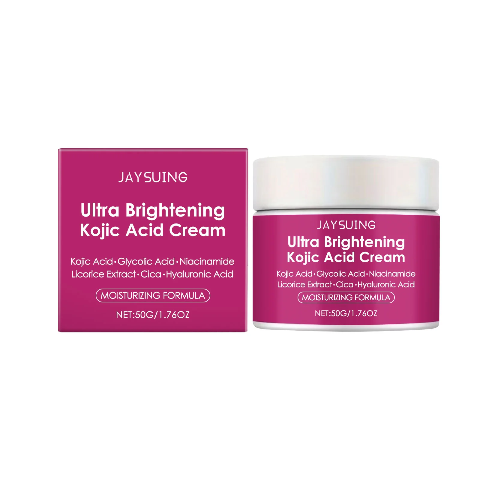 Jaysuing Kojic Acid Moisturizing Cream, Caring for Delicate Facial Skin, Radiant and Shiny, Locking Moisture and Nourishing Cream