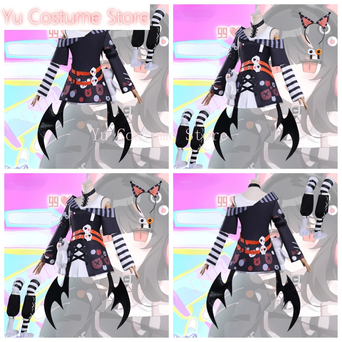 

Halloween Magical Girl Witch Trial Sawatari Koko Role Playing Costume Anime Game Women's Carnival Party