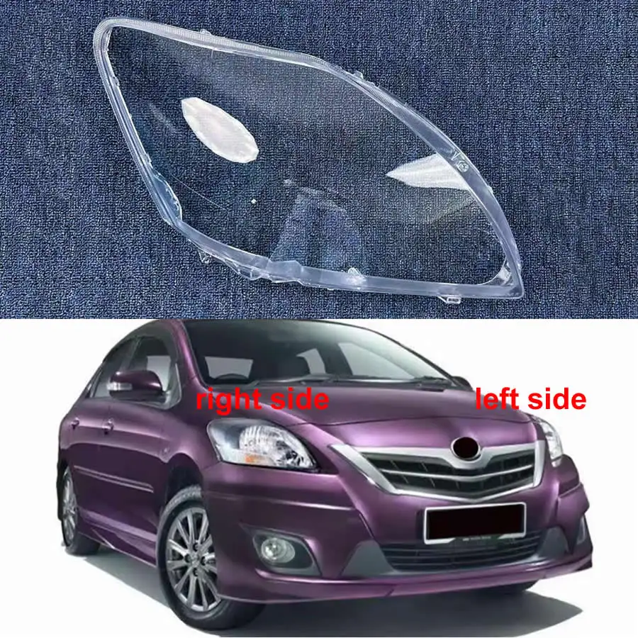 For Toyota Vios (Overseas Version) 2008-2013 Car Accessories Headlight Cover Transparent Lampshade Headlamp Shell Plexiglass
