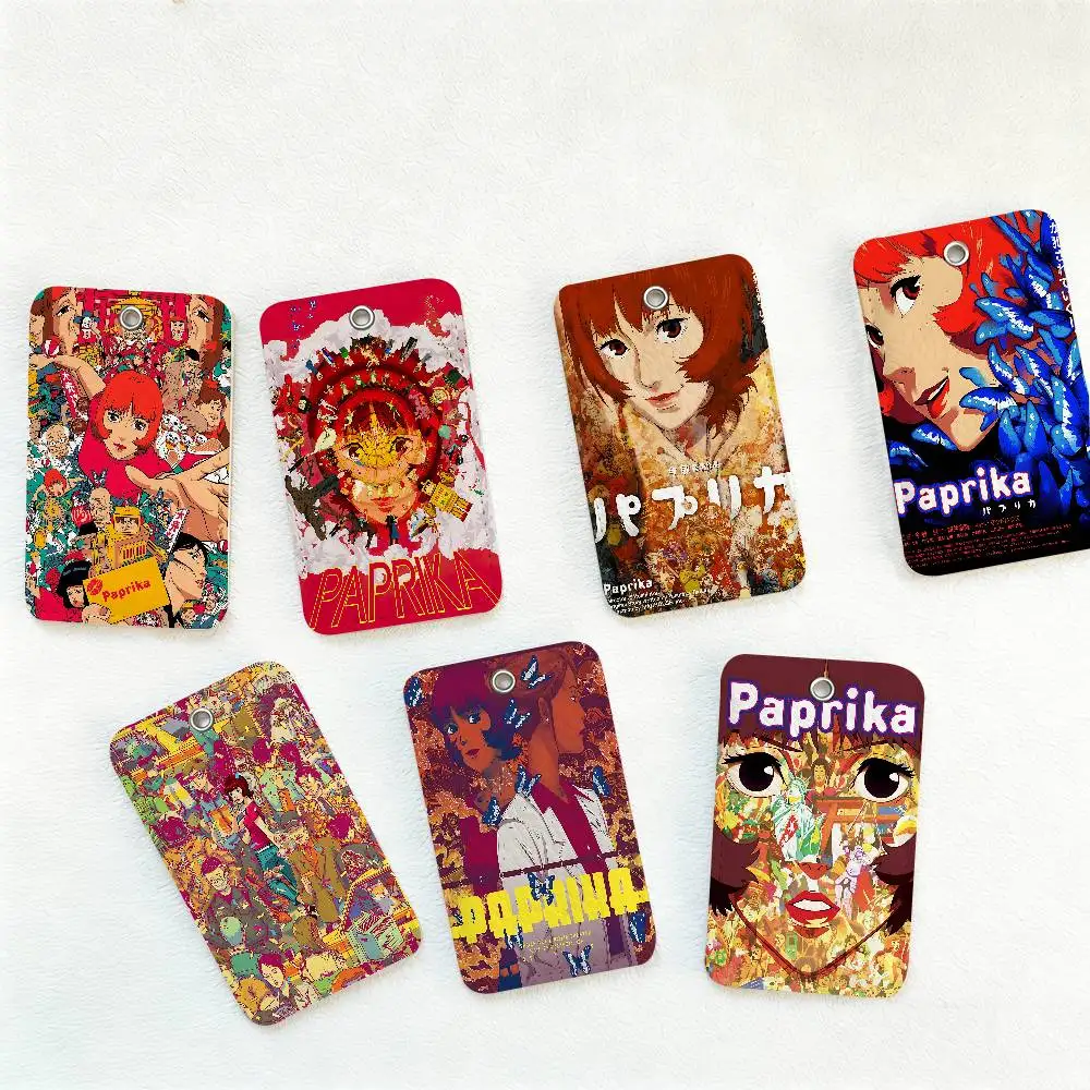 Llavero de Paprika de Películas de Anime, Porta Tarjetas, Anillo para Llaves, para Tarjetas Bancarias, de Autobús, de Identificación y de Crédito