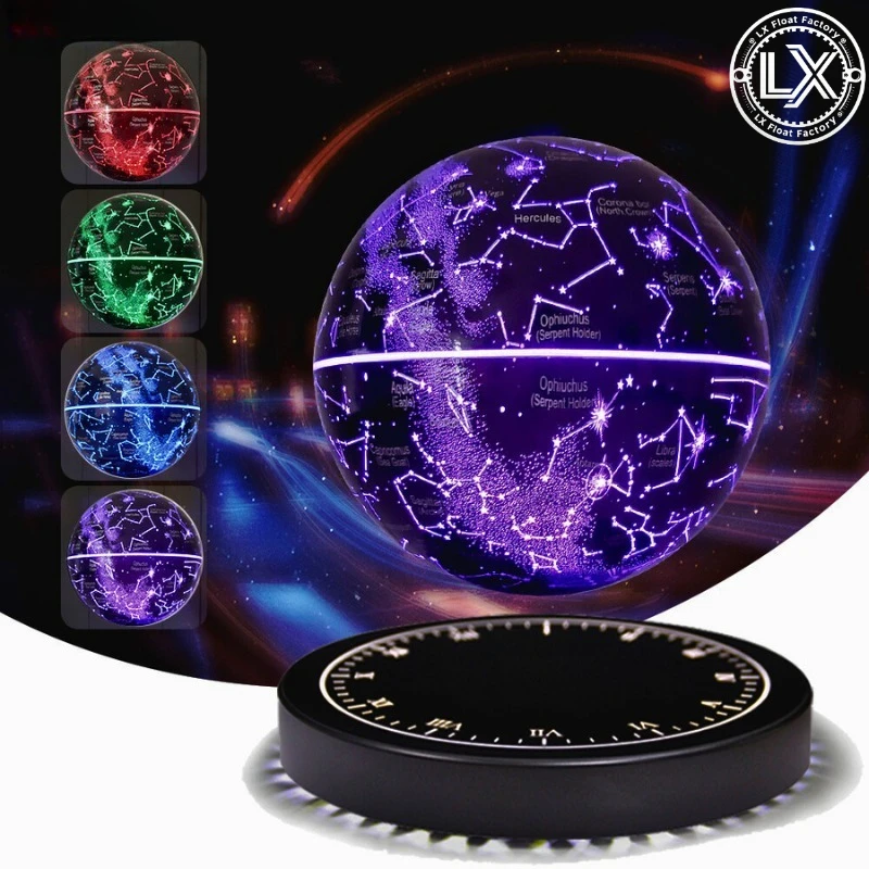 Levitating Lamp Magnetic Levitation Globe LED Earth Floating Lamp Rotating Globe Zodiac Bedside Lights Novelty Christmas Gifts