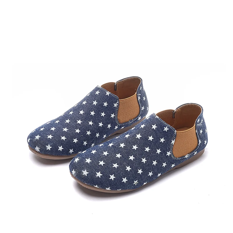 

Kids Denim Slip-On Shoes Comfortable Flat Casual Shoes for Spring & Autumn