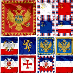 Montenegro Naval Standard President Flag Alaj Barjak Prince Danilo I 1858 4X4FT King Nikola I 120x120CM Prince Bishopric Banner