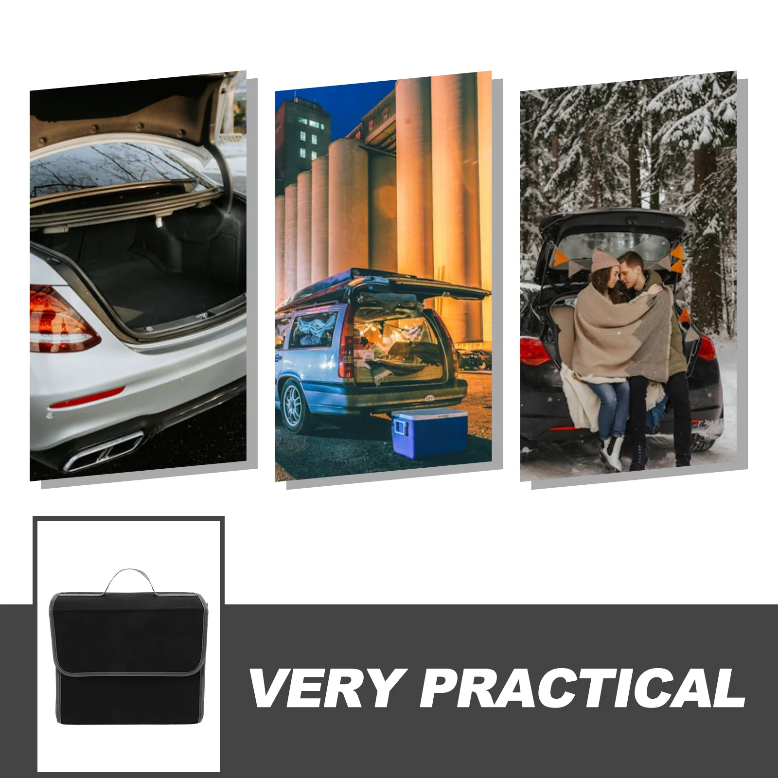 

Car Storage Bag Organizer Folding Trunk Bin Foldable Vehicle Auto Organizers Cargo for Suv Box