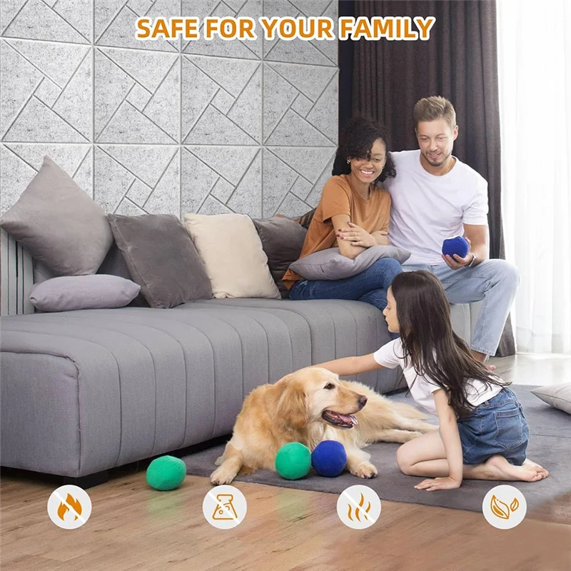 

A06F-12Pcs Acoustic Panels With Self-Adhesive, 12X12x0.4In Sound Proof Foam Panels, Sound Absorbing Tile For Walls