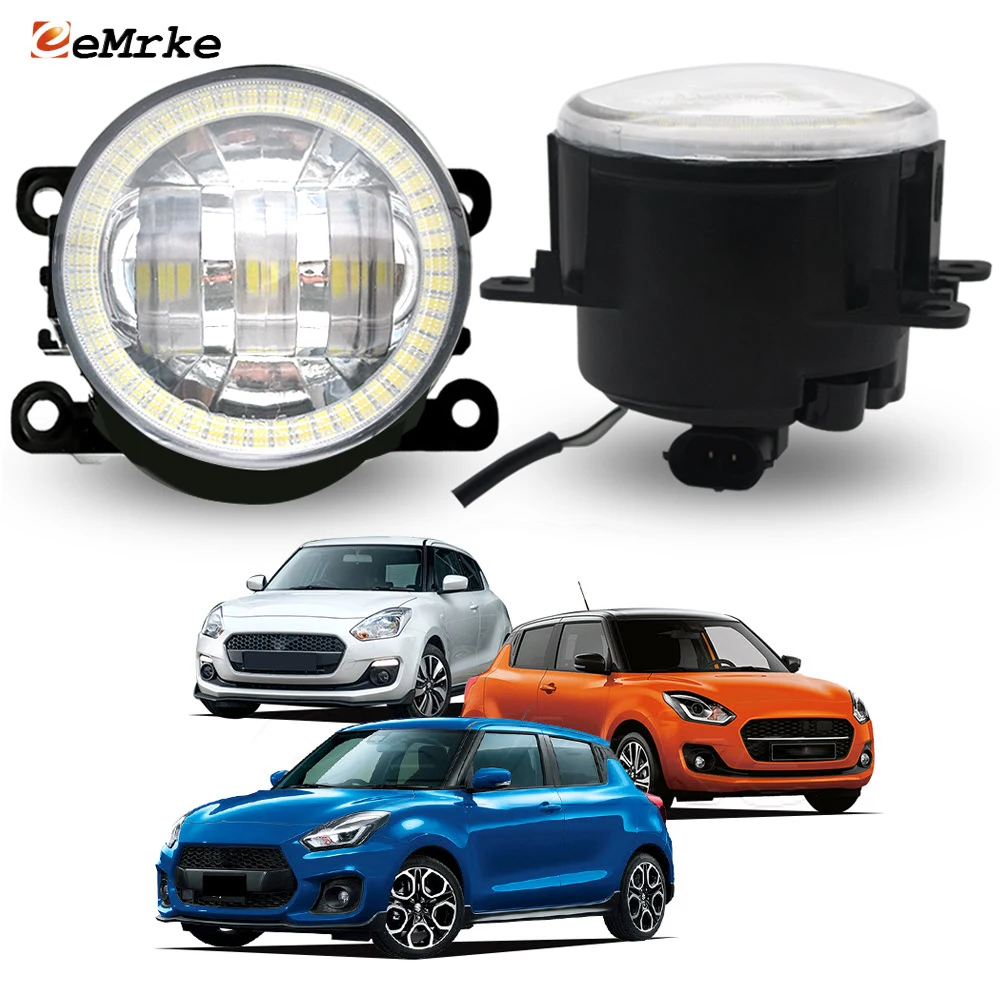 LED Car Lights Assembly for Suzuki Swift V MK5 A2L Swift Sport 2017 2018 2019 2020 2021 2022 Angel Eyes DRL Ring Daylight PTF