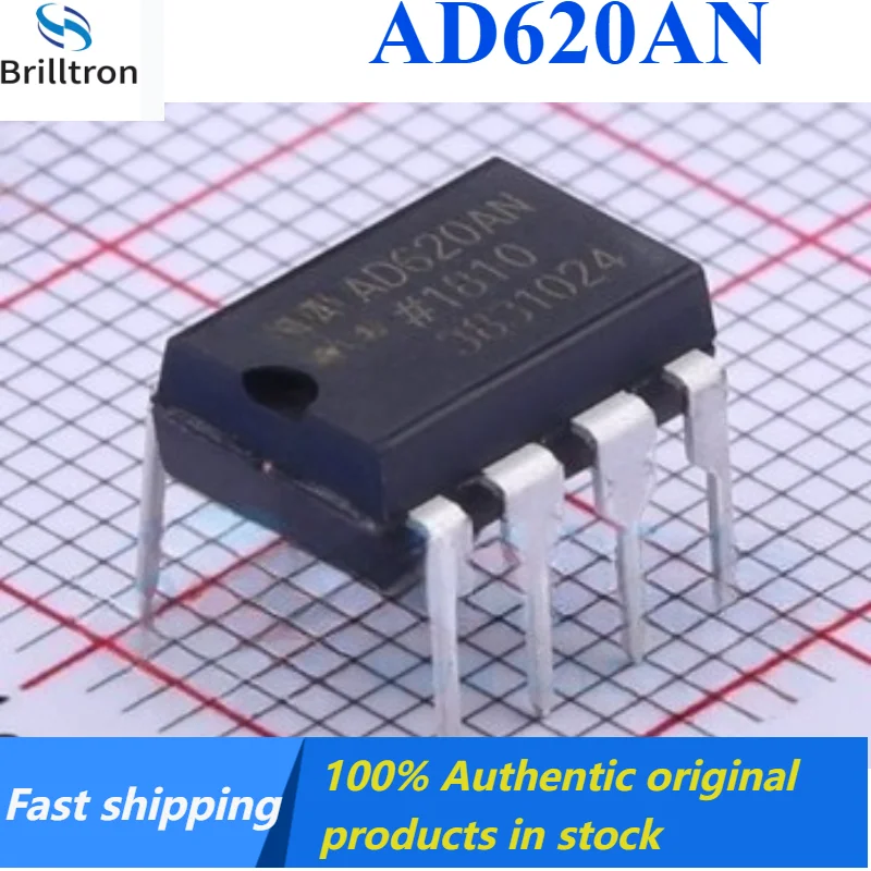 5-20PCS NEW AD620AN DIP8 Low Power Instrumentation Amplifier Brand New Original  Hot Selling.