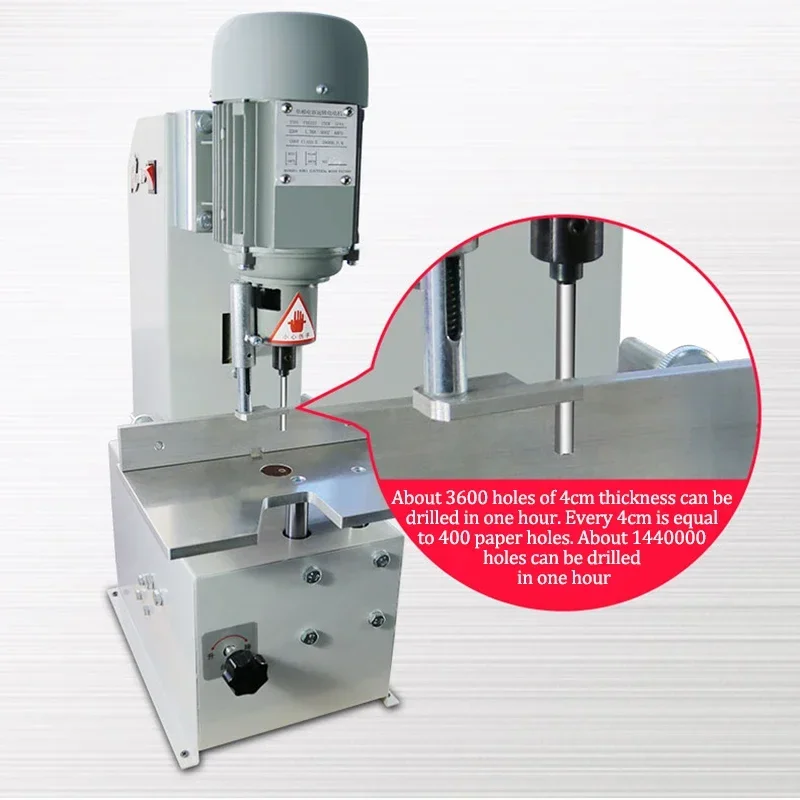 Electric Paper punching machine 220V/250W Voucher File Binding Machine Single Hole Drilling Machine