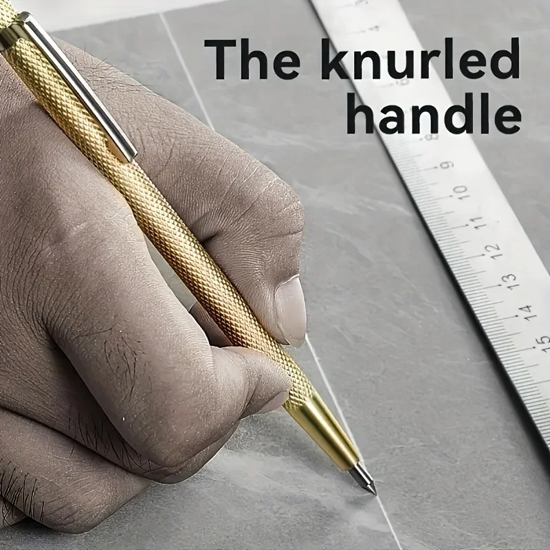 ปากกาไทเทเนียมปลายปากกาเพชร 2 ชิ้น งานโลหะที่มีความแม่นยําและเครื่องมืองานไม้สําหรับตัดกระจก กระเบื้อง โลหะ และมีดไม้