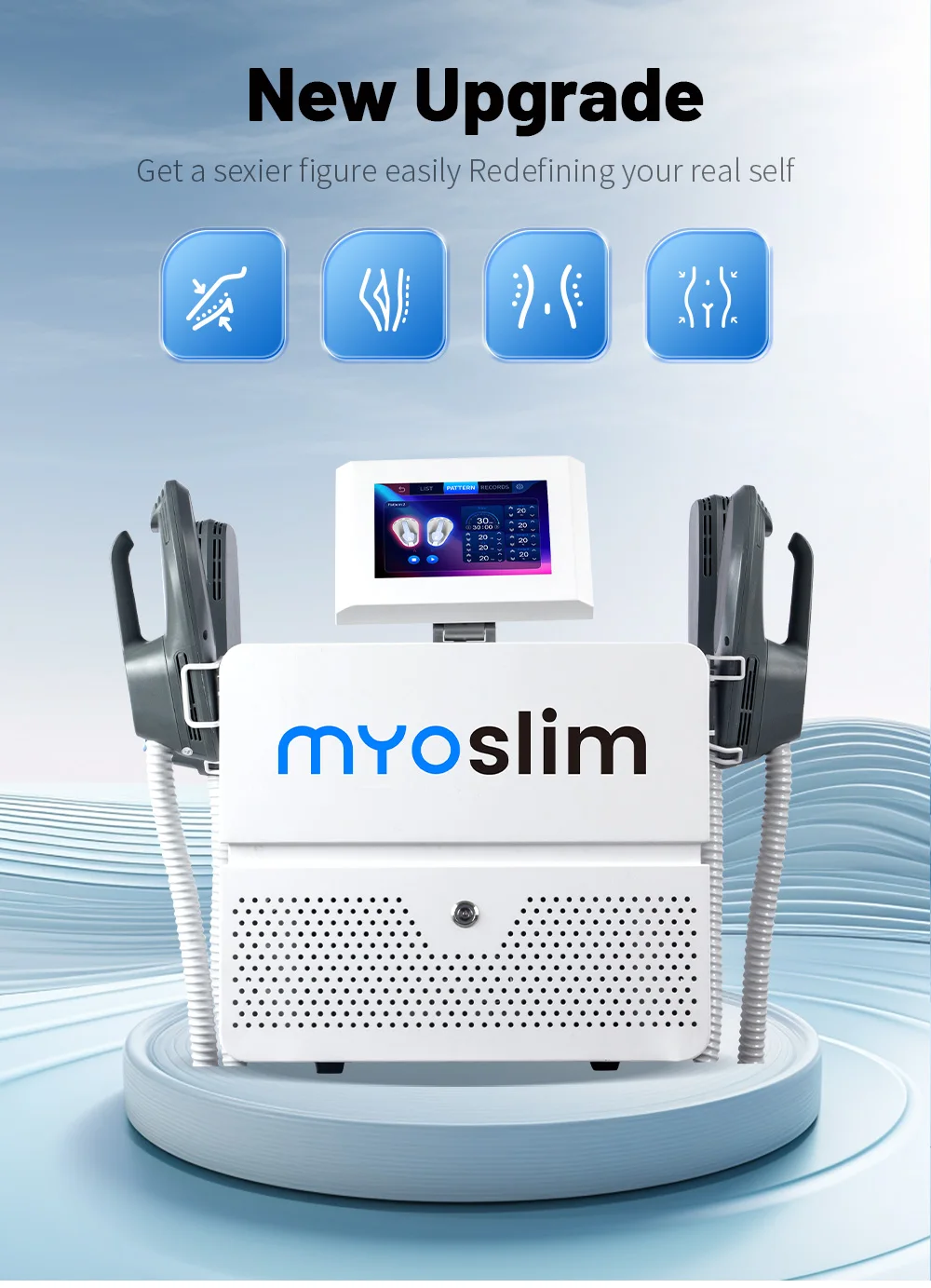 myoslimProfessional 6500W RF آلة نحت الجسم PRO الترا حرق الدهون Hi-emt تحفيز العضلات الكهرومغناطيسية ضئيلة #3