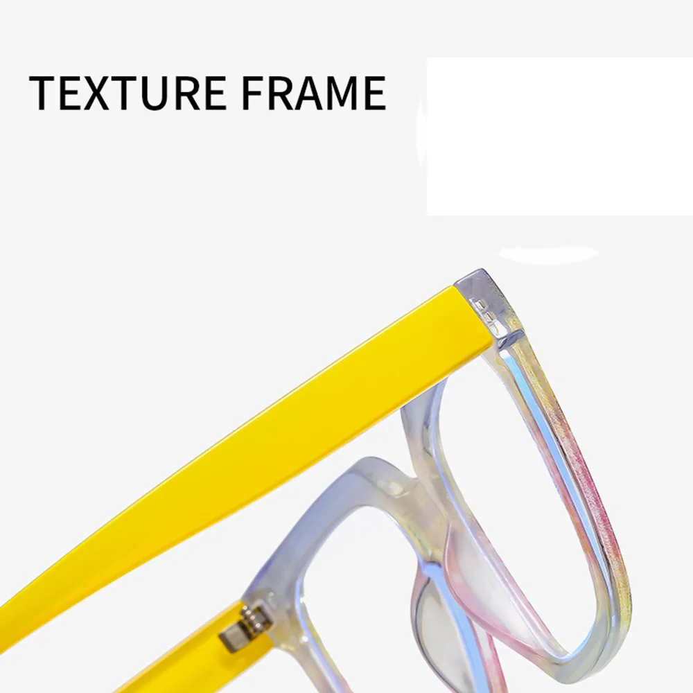 نمط جديد ملون إطار كبير النظارات أزياء شعبية مكافحة الضوء الأزرق النظارات البصرية عالية الجودة دائم نظارات الكمبيوتر