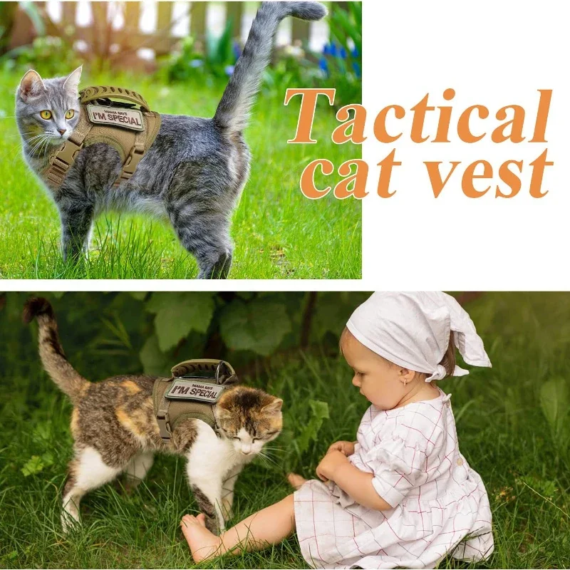 Tactical Harness Vest Dog Harness Leash Set for Small Dogs Training Easy Control Vest Pet Chest Strap Accessories for Puppy Cat