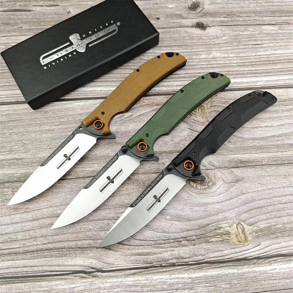 High Quality Extrema Ratio Folding Pocket Knife D2 Blade G10 Handle Outdoor Hunting Camping Hiking Climbing Survival Tools Gift