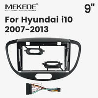 MEKEDE Marco de Radio de coche de 9 pulgadas para Hyundai i10 2007-2013 marco de bisel Panel de montaje marco Cable protocolo arnés Fascia