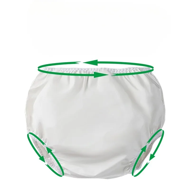 Adult Diaper Cover Waterproof Incontinence Pants Leak-Proof EVA Washable Senior Cloth Training Pants