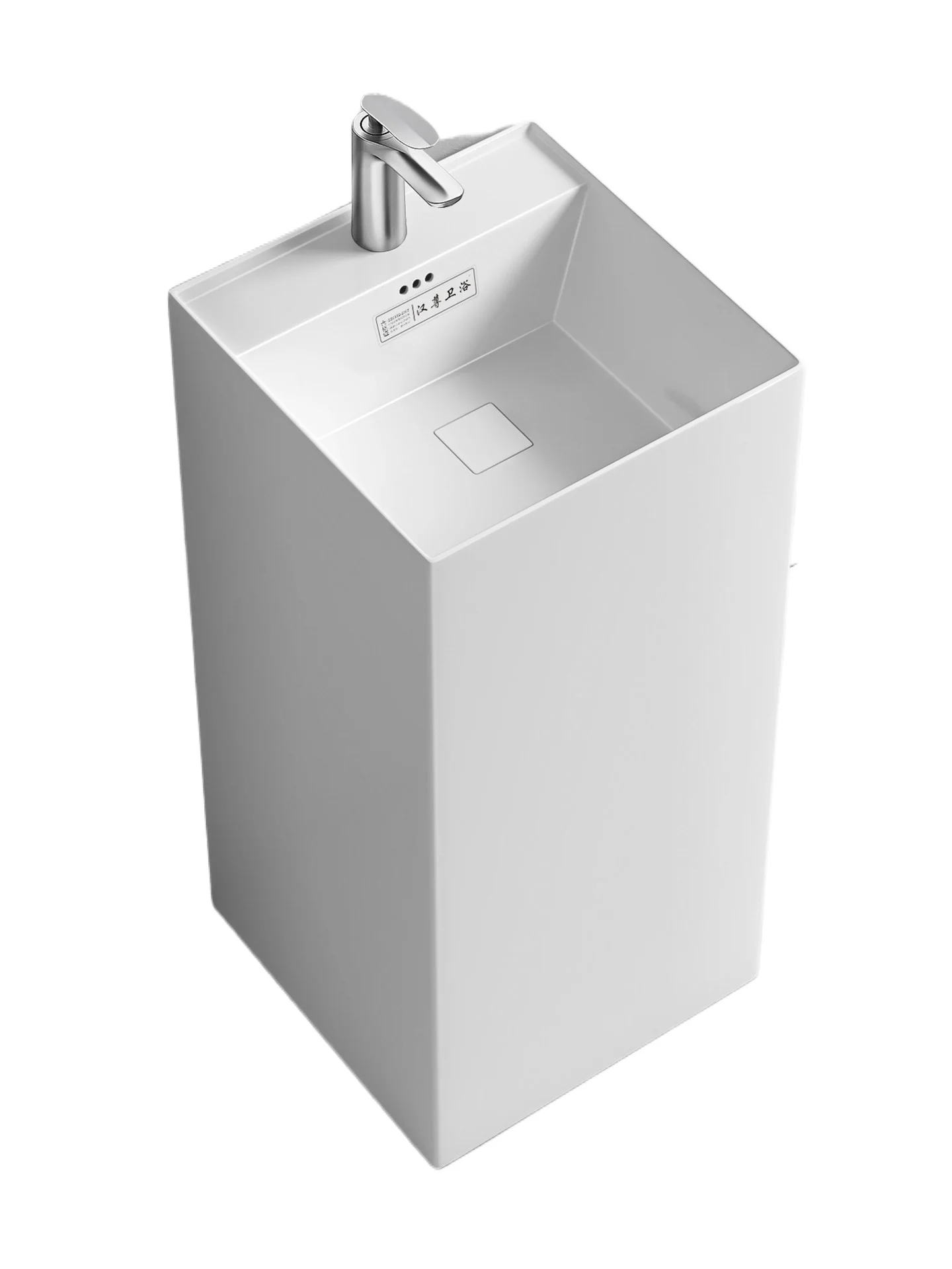 LMM ceramic column basin integrated floor type wash basin balcony courtyard outdoor column type