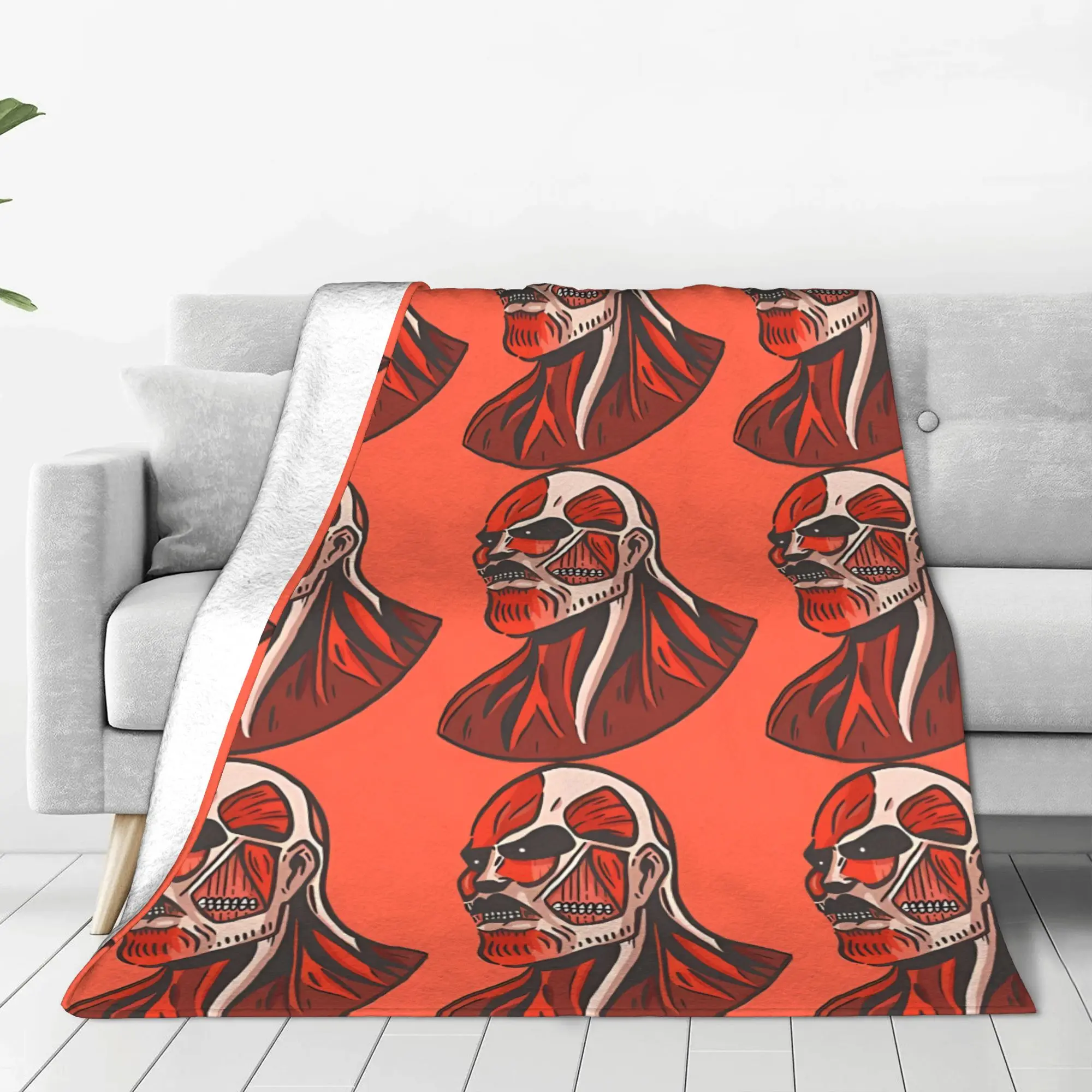 1PC Home Cute Room Decor Colossal Titan Blanket Throw Blanket aAttack on Titan Novelty Warm Blanket All Season