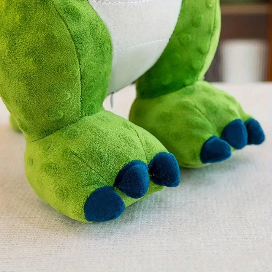 قطعة واحدة من لعبة الديناصور اللطيفة من القطيفة دمية على شكل حيوان محشوة ناعمة للأطفال - هدية مثالية لعيد الميلاد ووسادة تزيين المنزل