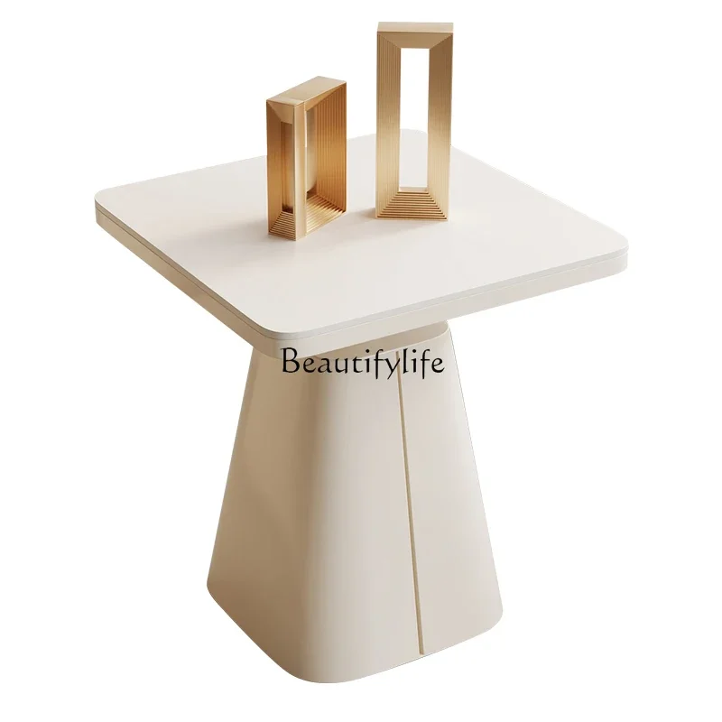 

LD62024 new creative living room sofa side a few light luxury high-end square rock slab corner a few cream wind