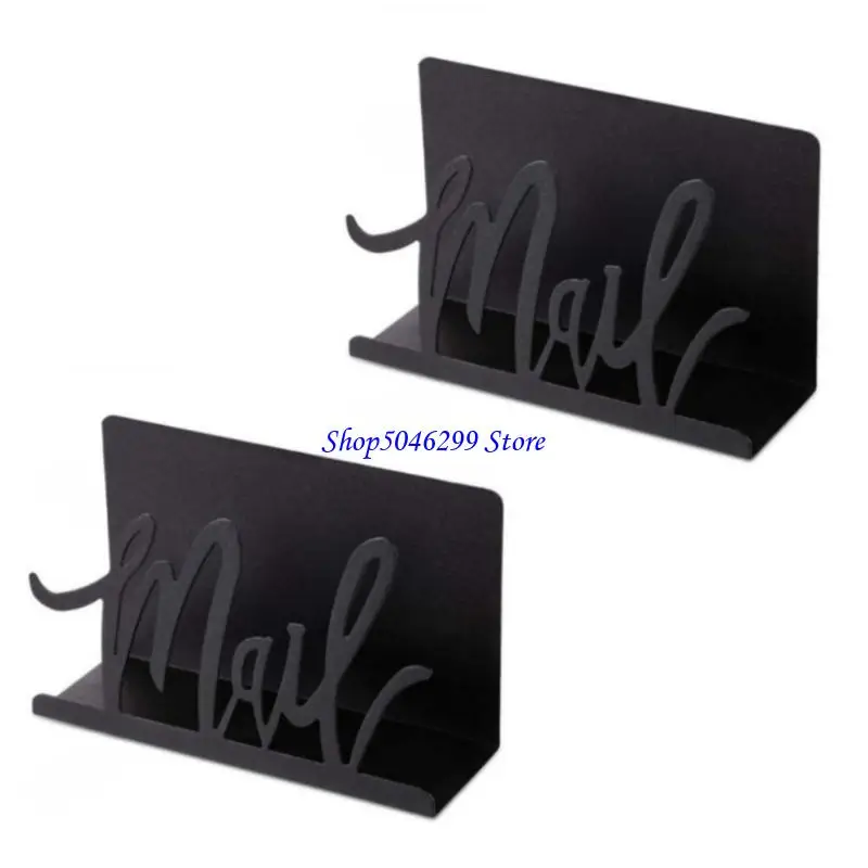 

H55A Black Metal Mail Organizers and Cutter Stoareg Rack for Desktop Efficiency