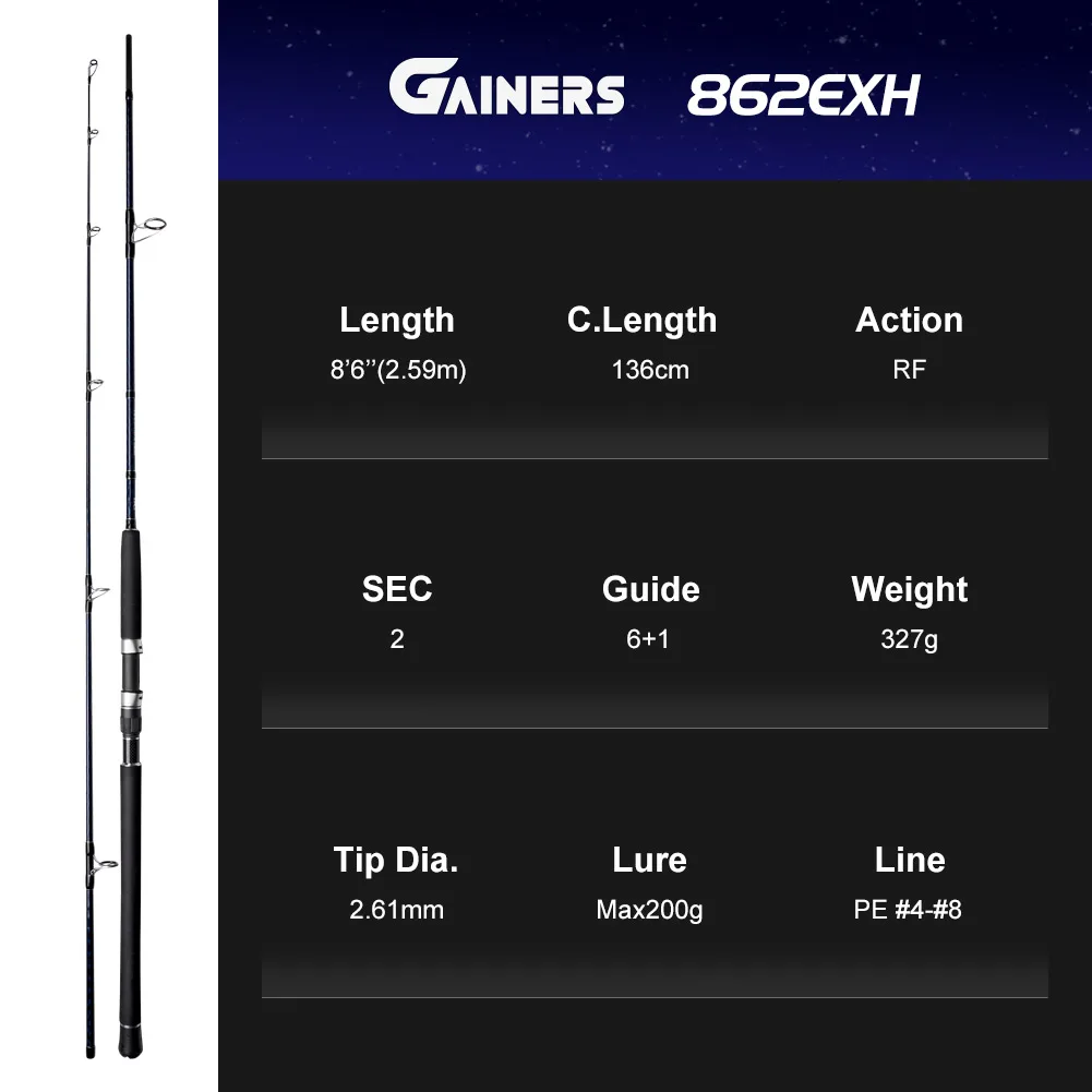 新品値下げ ノービGainers ショアジギングヘビゲームロッド 862XH Amazon | ノービ（Noeby） Gainers ショアジギングヘビゲームロッド