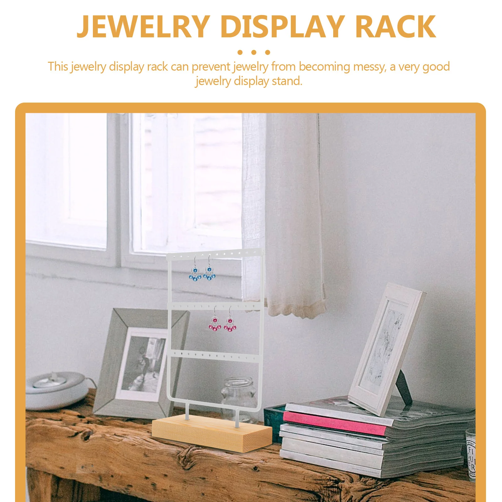 Earring Storage Rack Jewelry Organizer Delicate Earrings Stand Home Crafts Adornment Display Case Vanity Table