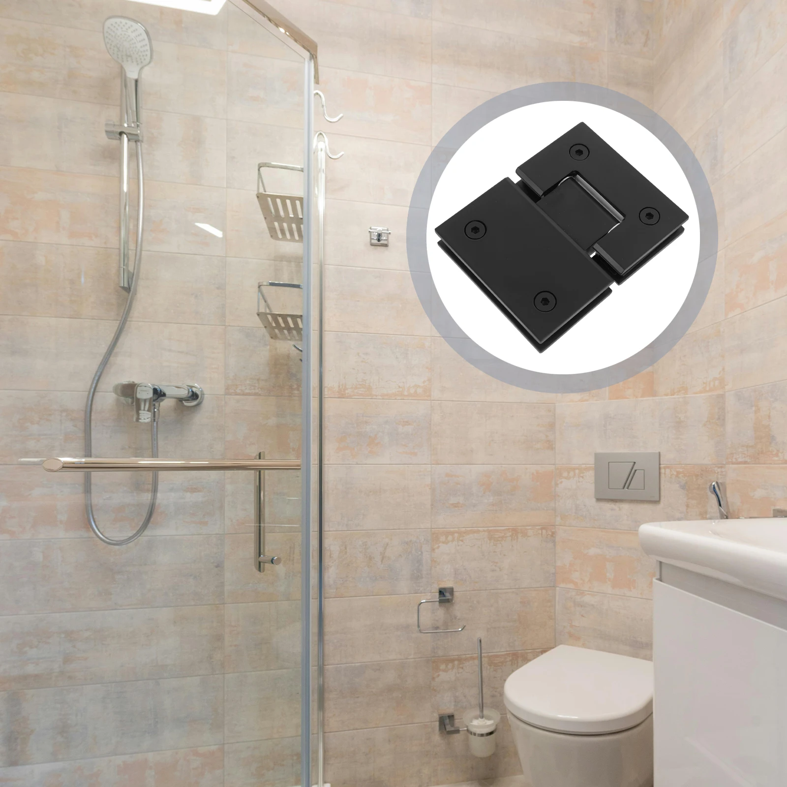 

Stainless Steel Shower Door Heavy Duty Glass Door Hinge Bathroom Hardware Repair Part Durable Metal Hinge For Glass Shower