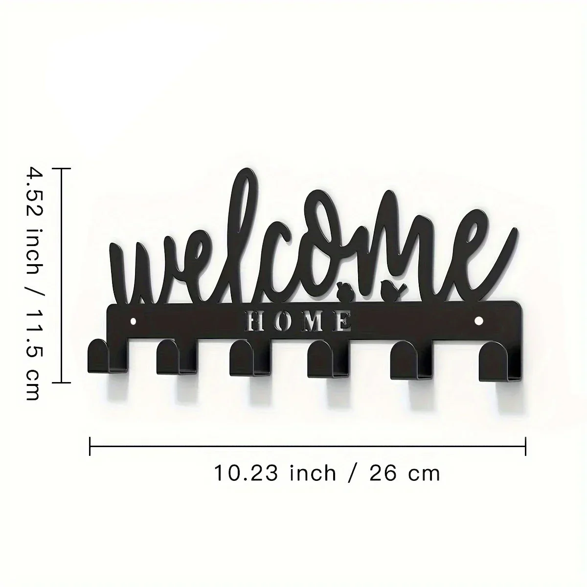 Wall Mounted Key Hook Rack -1pc  Modern Fashion Style Metal Keychain Holder with,  Bedroom,  Hallway - Decorative Wall Accessory