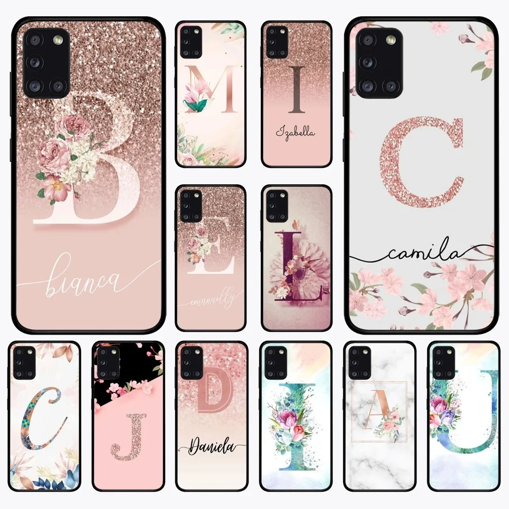 Personalized Name Marbled Phone Case For Samsung A 10 11 12 13 20 21 22 30 31 32 40 51 52 53 70 71 72 73 91 13 Shell