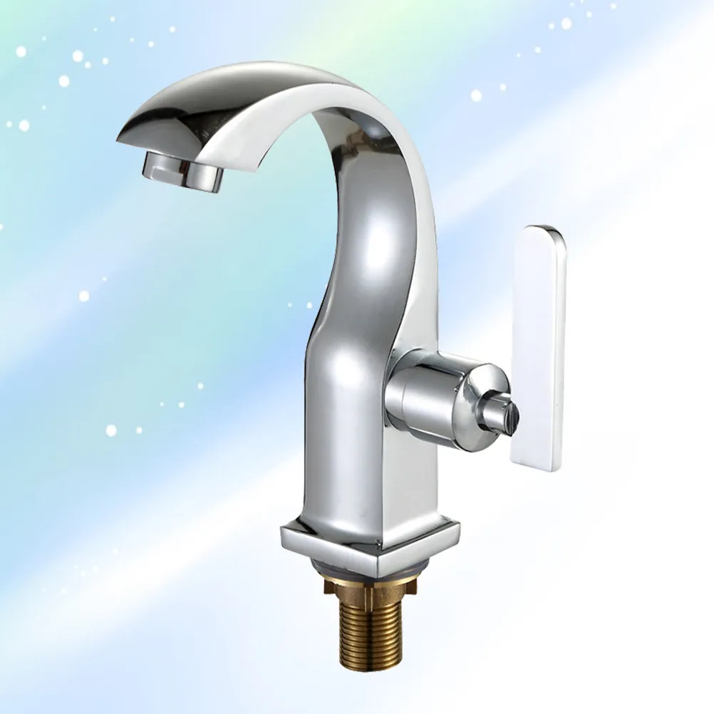 Zinc Alloy Faucet Single Level Water Tap Kitchen Basin Stainless Steel Rust Proof Long Handle Premium Material Copper Spool Safe