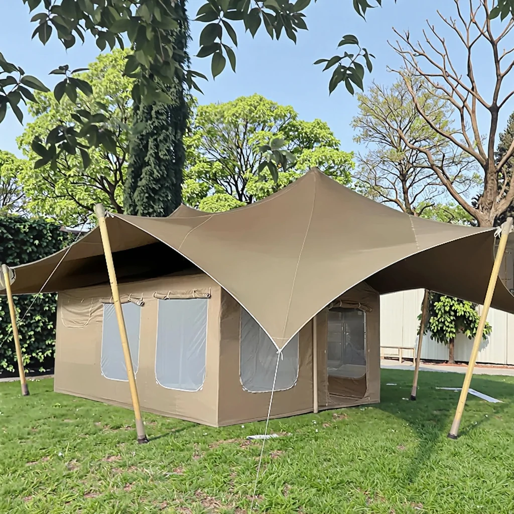 Large 1680D Oxford Canopy Tent 7*10m Rainproof Square Steel Frame Outdoor Shelter House Design for Hotel Backyard Events