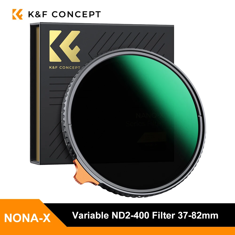 K&F Concept Nano-X Variable ND2-N400 ND Filter 37-105mm Adjustable Neutral Density Camera Lens Filter 28-Layer Coated Waterproof