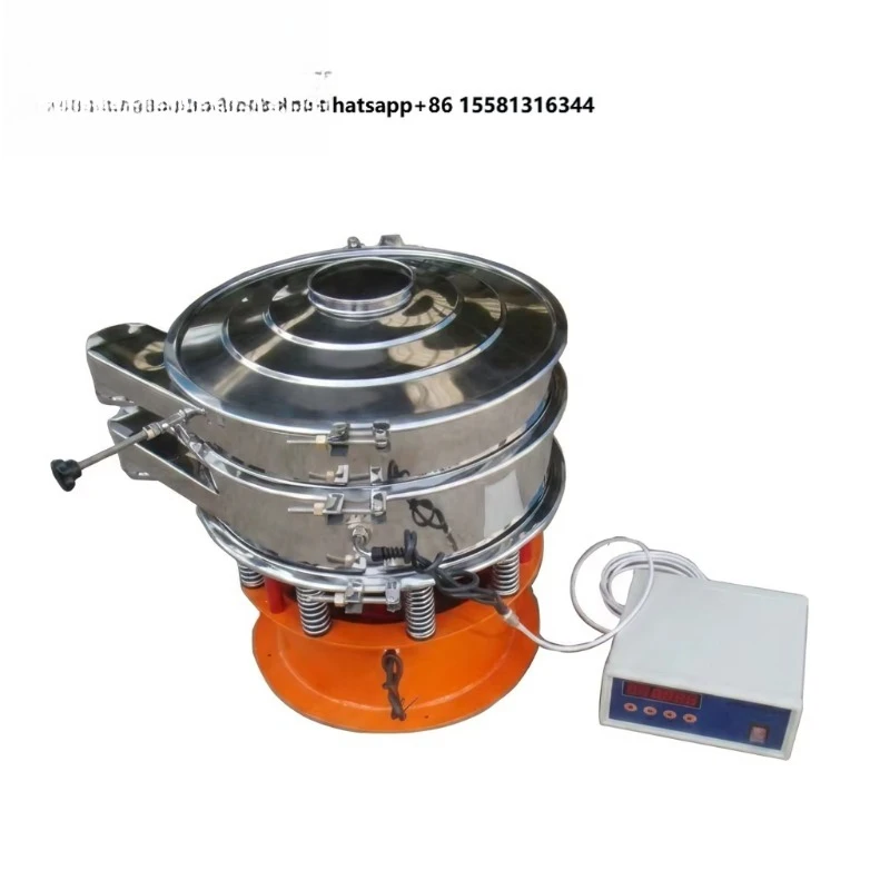 Chocolate Factory Ultrasonic Sieve Machine Built-in Motor Generator Stainless Steel Screen 380V for Sugar Cocoa Powder Sieving
