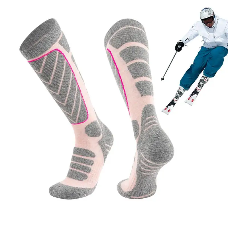 

Ski Socks Thick Winter Warm Skiing Socks Breathable Knee High Snow Socks Comfortable Thermal Winter Performance Socks For Cold