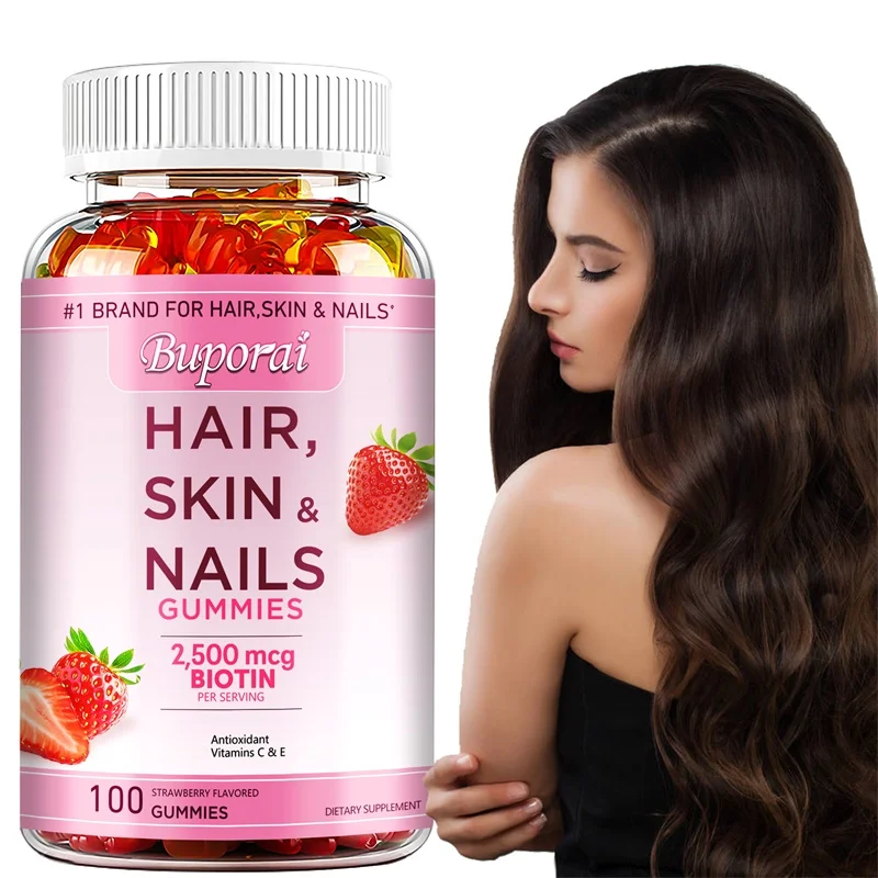 Hair, Skin and Nails Gummies - Antioxidant, Supports Healthy Hair, Skin and Nails, Boosts Immune System and Maintains Vitality