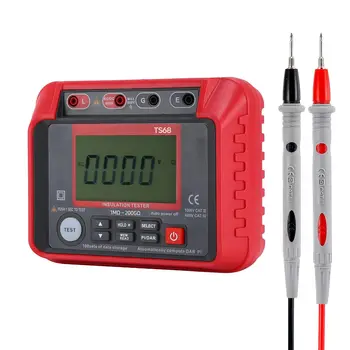 Megohmmeter, 250V-2500V Output Voltage Insulation Tester, 1MΩ-200GΩ Ohm Meter Multimeter, Grounding Tester with 100 Groups