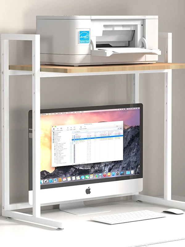 Adjustable Height Printer Stand Display Riser Desktop Miscellaneous Books Storage Rack Computer Mainframe Shelf Home Office