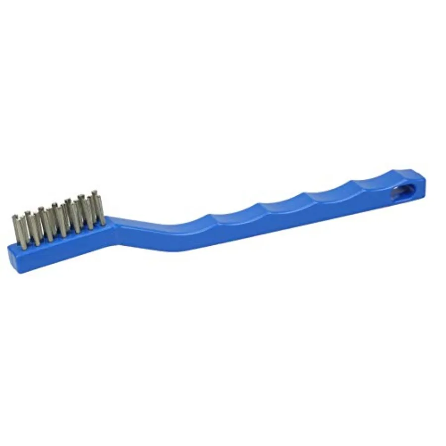 

44075V Small Handle Wire Scratch Brush Stainless Steel Fill Plastic Block 3 x 7 Rows Vending Ready Made in The USA Pack of 5