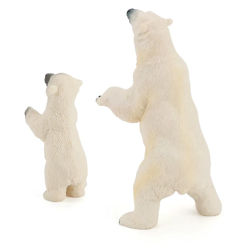 Cross-Border Simulation Arctic Animals Polar Bear Model Standing Large White Bear Arctic Ocean Creatures Realistic Figurines